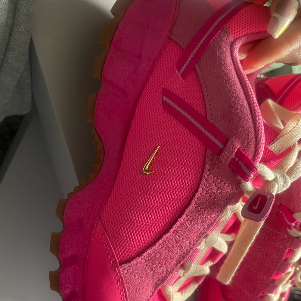 Pink Jacquemus Nike Collab Sneakers , size 9 W
